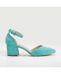 Miranda Low Block Heels with Pearls