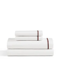 Tommy Hilfiger Printed 200-Thread Count Cotton Percale -Pc. Sheet Set