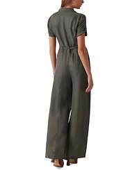 Guess Women's Nalini Button-Front Belted Jumpsuit