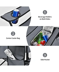 Portable Folding Picnic Double Chair With Umbrella