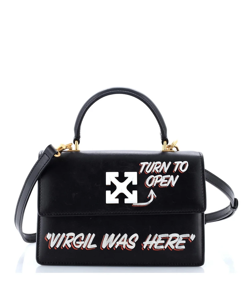 Pre-Owned Off White Jitney 1.4 Bag Printed Leather