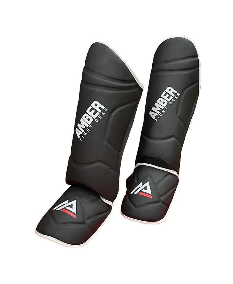Centurion Muay Thai Shin and Instep Guards, High-Density Foam Protection, Skintex Leather, Adjustable Straps, Lightweight & Durable for Mma