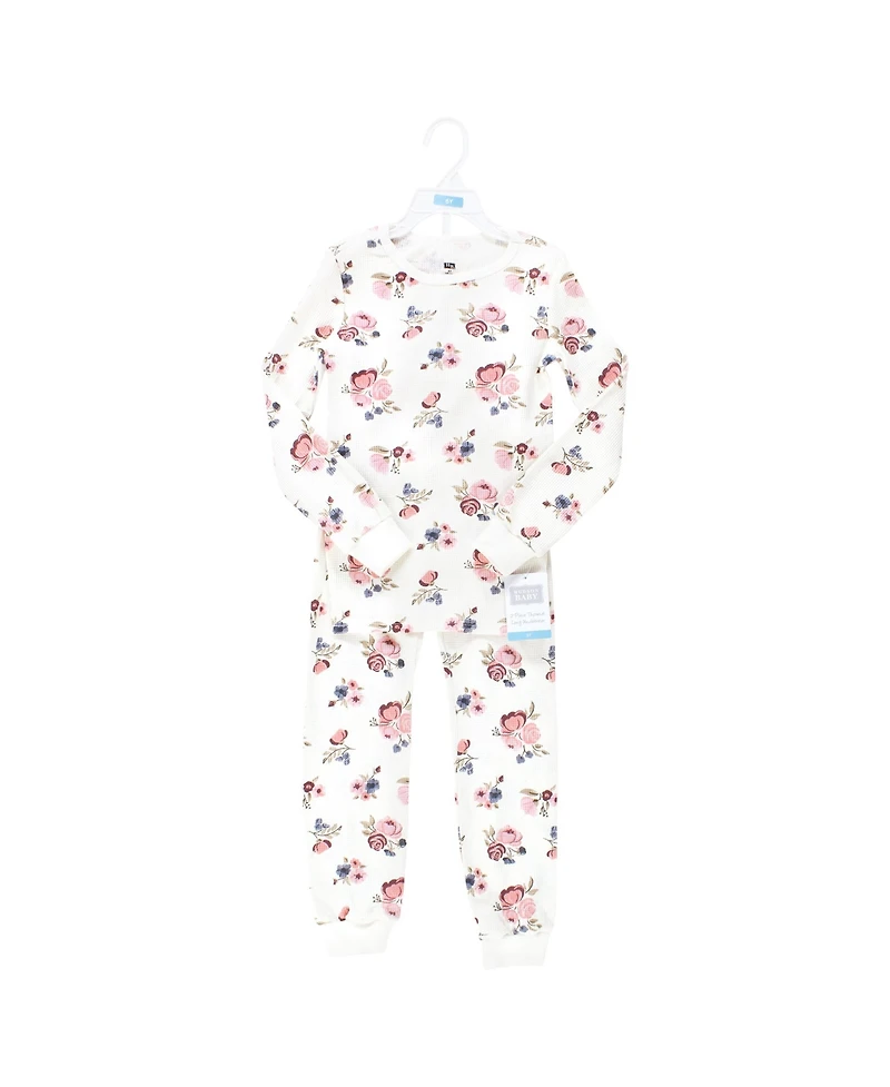 Hudson Baby Girls Thermal Long Underwear 2pc Set