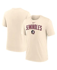 Nike Men's Cream Florida State Seminoles Natural Arch Logo Tri-Blend T-Shirt