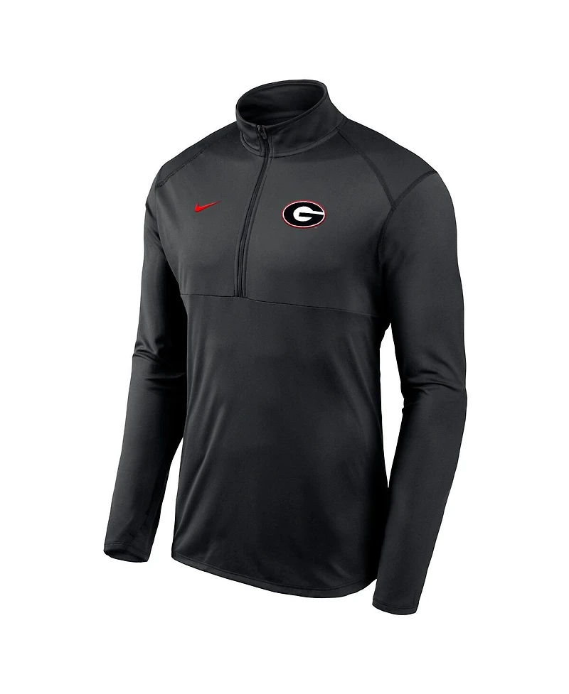 Nike Men's Black Georgia Bulldogs Primary Logo Element Half-Zip Pullover Sweatshirt