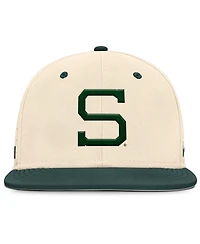 Nike Men's Natural Michigan State Spartans On-Field Dugout True Performance Fitted Hat