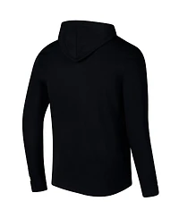 Colosseum Men's Black Purdue Boilermakers Logo Lockup Active Blend Long Sleeve T-Shirt Hoodie