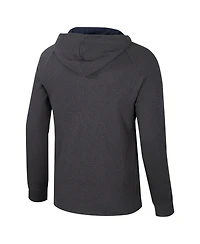 Colosseum Men's Charcoal Arizona Wildcats DuJour Raglan Long Sleeve Henley Hoodie T-Shirt