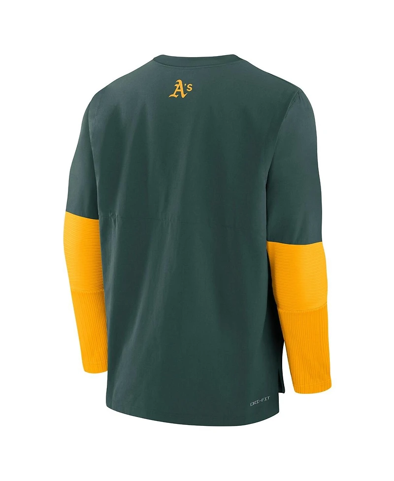 Nike Men's Green/Gold Athletics Authentic Collection Lightweight Player Tri-Blend Performance Pullover Sweatshirt