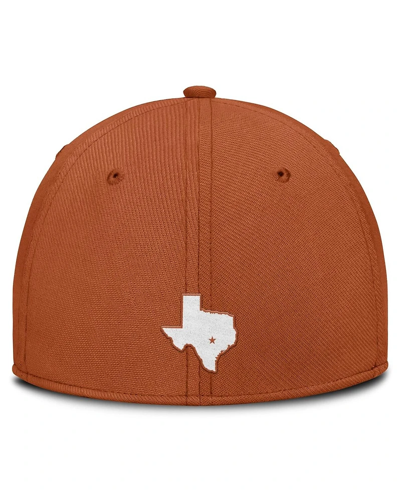 Nike Men's Texas Orange Texas Longhorns 2025 Dugout Coaches Rise Swoosh Performance Flex Hat