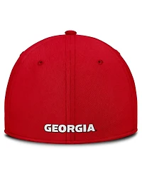 Nike Men's Red Georgia Bulldogs 2025 Dugout Coaches Rise Swoosh Performance Flex Hat
