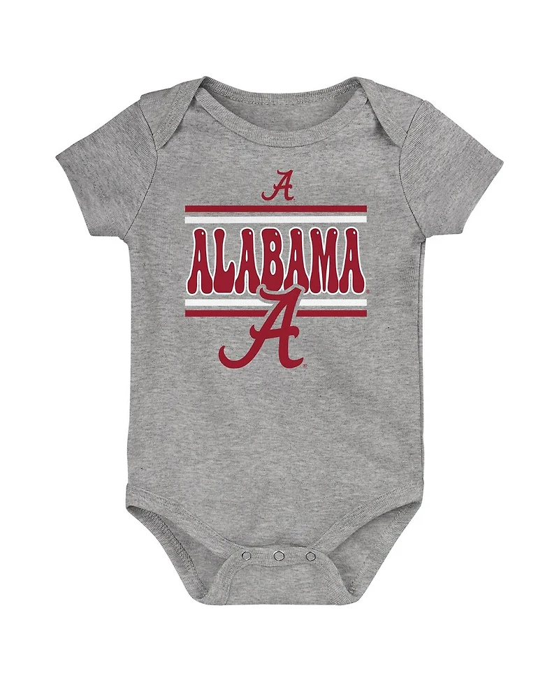 Outerstuff Newborn Crimson Alabama Crimson Tide Sunday Comics Bodysuit 3-Pack