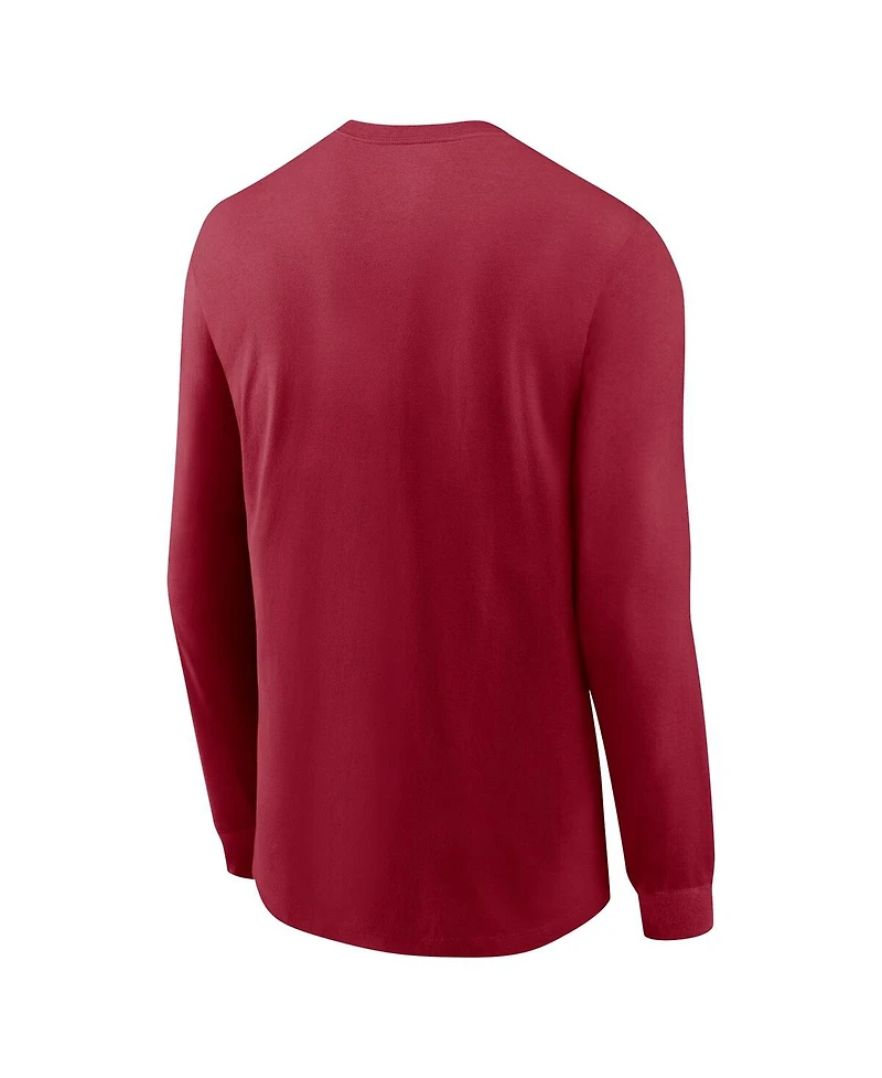 Nike Men's Cardinal Usc Trojans Basketball Icon Two-Hit Long Sleeve T-Shirt