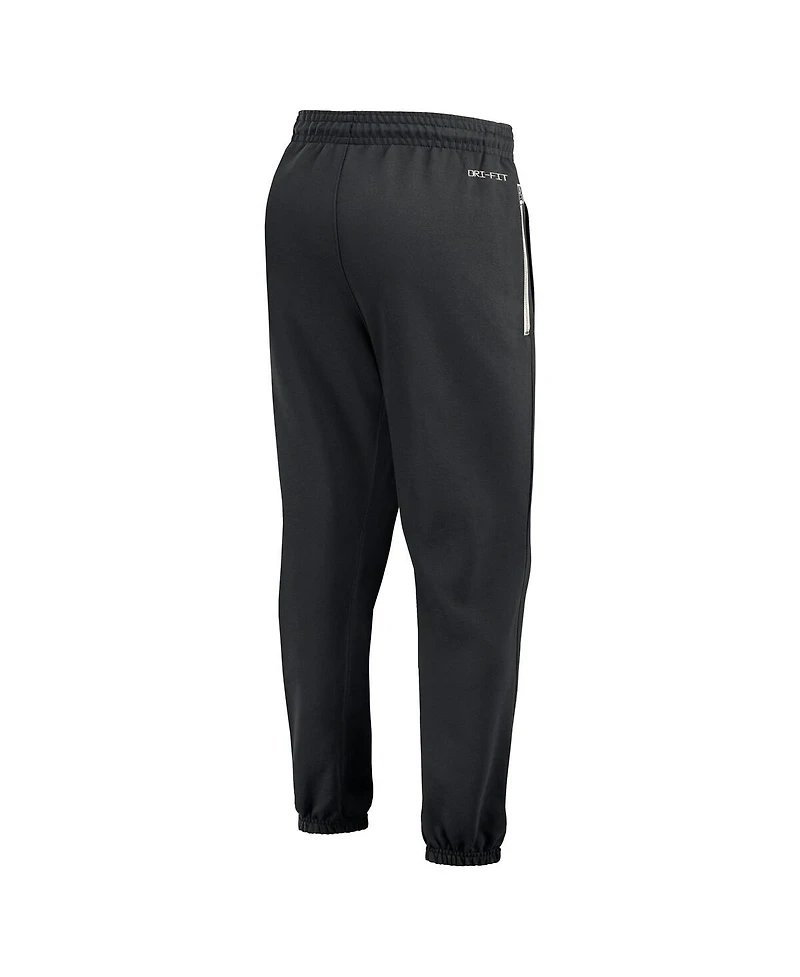 Nike Men's Black West Virginia Mountaineers Basketball Travel Fleece Performance Pants