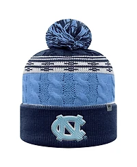 Top of the World Men's Carolina Blue North Carolina Tar Heels Altitude Cuffed with Pom Knit Hat