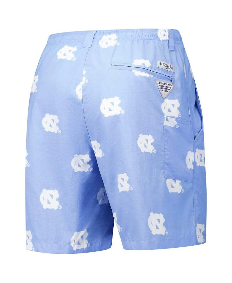 Columbia Men's Carolina Blue North Tar Heels Back Cast Iii Printed Shorts