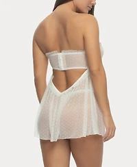 Jezebel Women's Margot Longline Strapless Babydoll with G-String Set