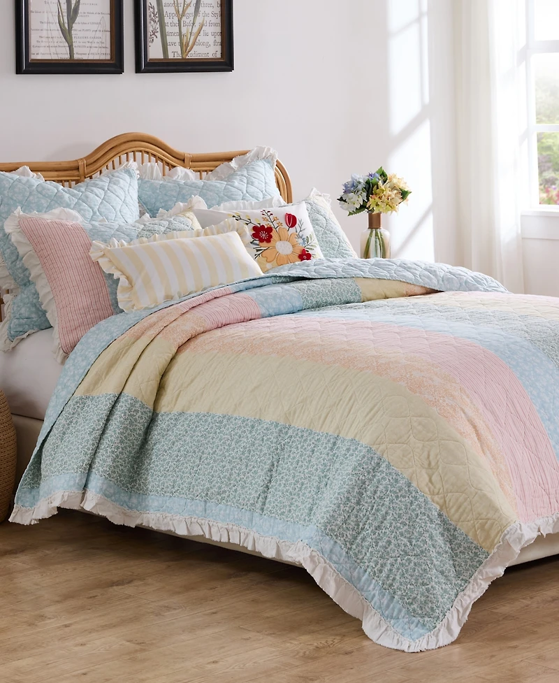 Greenland Home Fashions Ruffled Shabby Chic -Pc. Quilt Set
