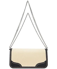 Lauren Ralph Lauren Straw & Leather Sawyer Bag