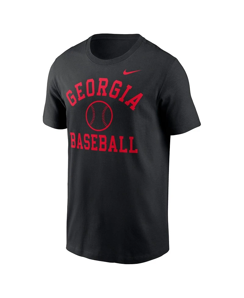 Nike Men's Black Georgia Bulldogs Essential Baseball Arch T-Shirt