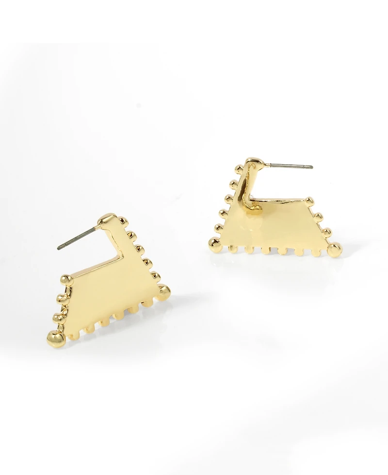 Steve Madden Trapeze Beaded Hoop Earrings