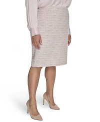 Calvin Klein Plus Size Tweed Pencil Skirt