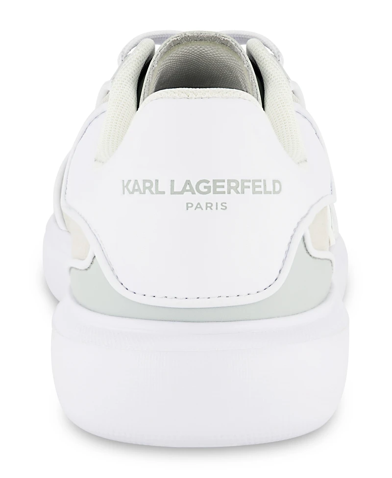 Karl Lagerfeld Paris Men's Side Patch Court Lace Up Sneakers