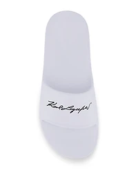 Karl Lagerfeld Paris Men's Signature Logo Pool Slide