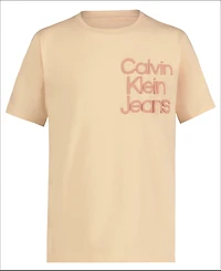 Calvin Klein Big Boys Left Chest Stack Short Sleeve T-Shirt