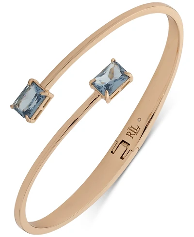 Lauren Ralph Lauren Gold-Tone Stone Bypass Cuff Bracelet