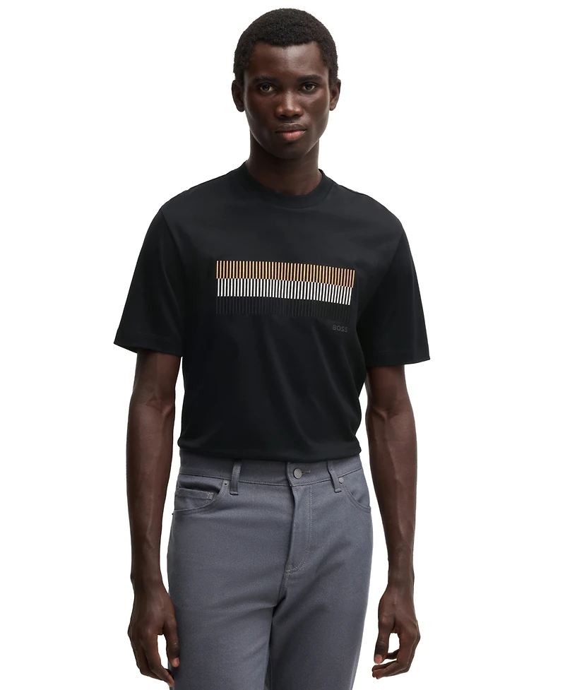 Boss by Hugo Men's Mercerized-Cotton Regular-Fit T-Shirt