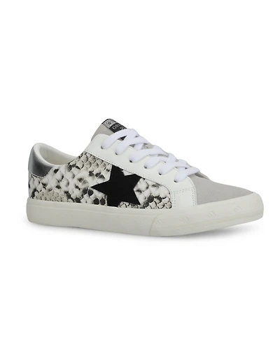 Grande White Black Snake Grey Pop Women's Sneaker by Vintage Havana