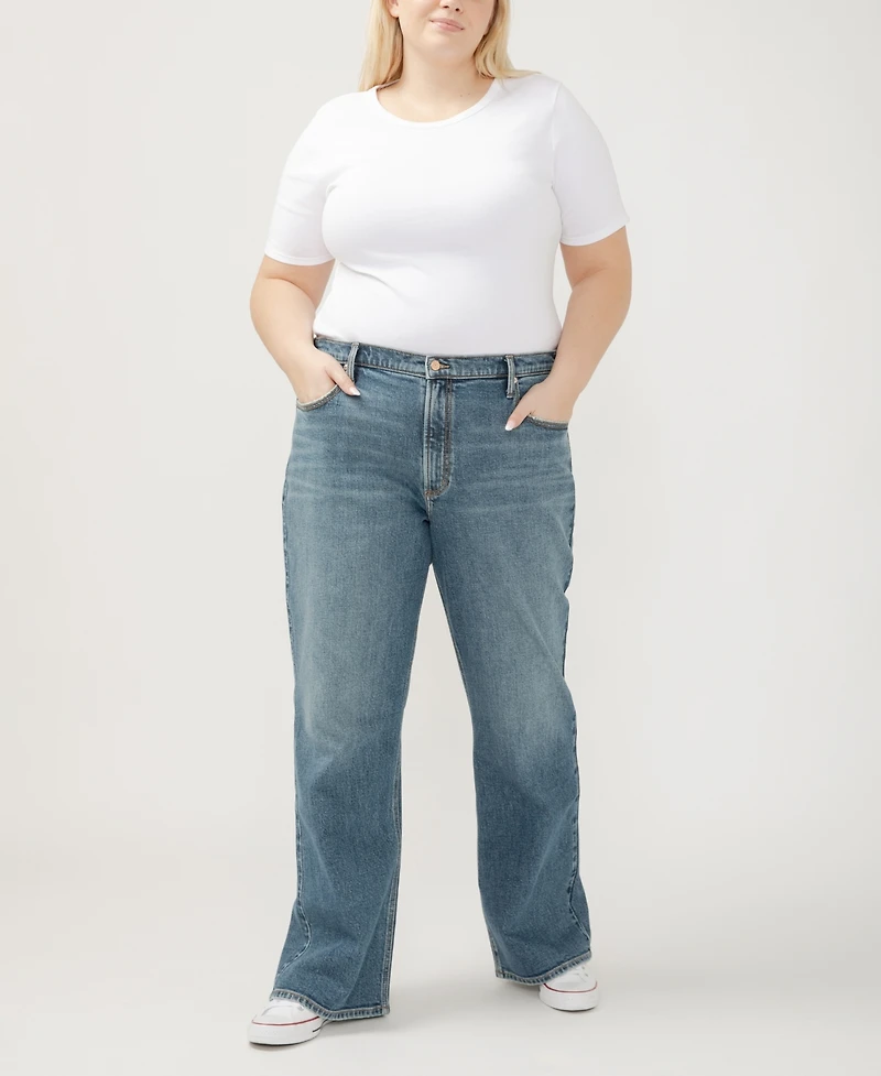 Silver Jeans Co. Plus Mid Rise Baggy Bootcut