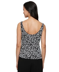 Alex Evenings Petite Mandarin-Collar Jacket & Top Set