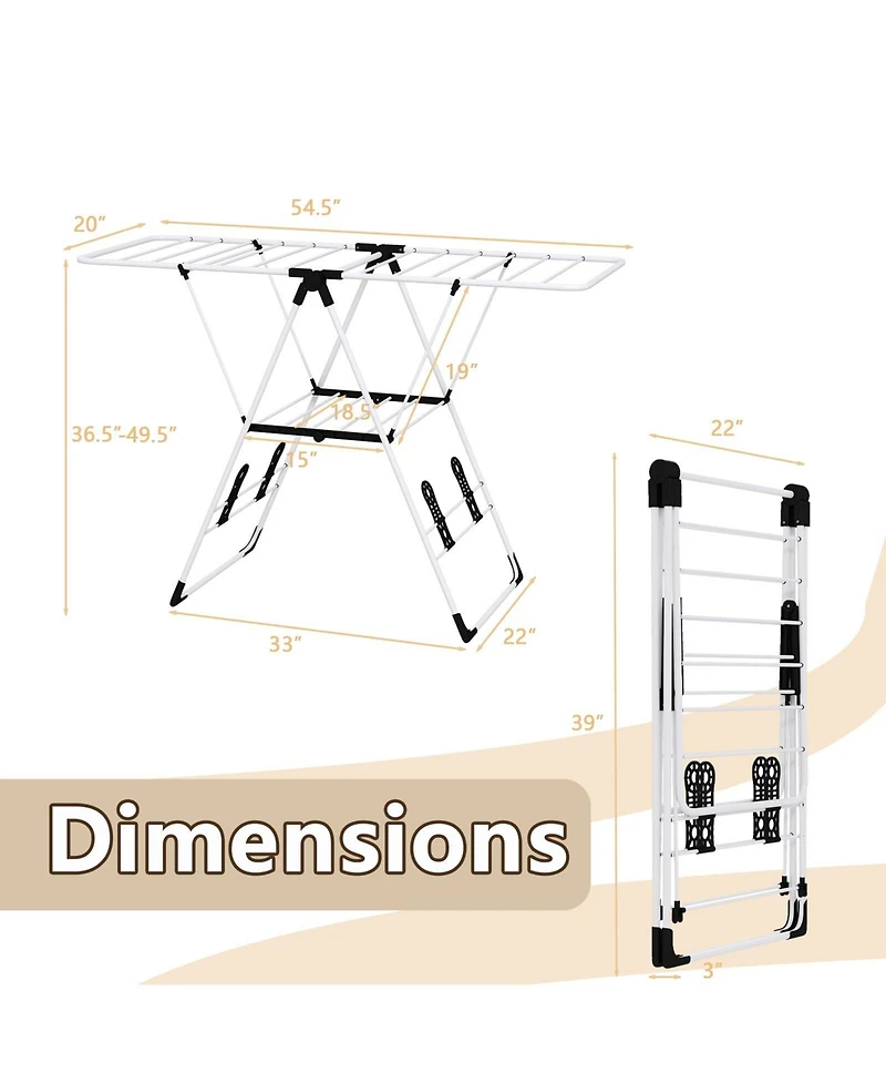 Portable Laundry Clothes Storage Drying Rack