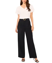 Vince Camuto Women's V-neck Tulip Sleeve Blouse