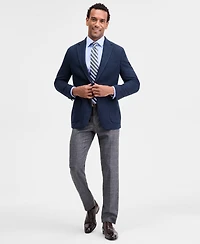 Michael Kors Men's Classic-Fit Stretch Midnight Herringbone Knit Sport Coat