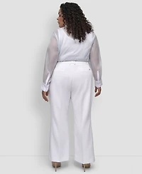 Dkny Plus Mid-Rise Straight-Leg Pants