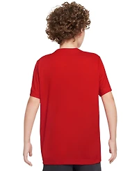 Nike Big Kids' Legend Swoosh-Logo Crewneck Dri-fit T-Shirt
