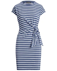 Lauren Ralph Lauren Women's Striped Tie-Front Jersey Dress