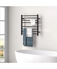 8 Bars Freestanding Wall Mounted Towel Warmer Rack with Led Display