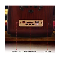 Pyle Retro Classic-Style Bluetooth Radio Speaker – Am/Fm, Usb & Sd Playback