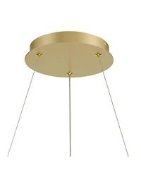 Possini Euro Design Muir 20 1/2" Modern Pendant Ceiling Light Fixture Dining Room Over Table Hanging Led Clear Sanded Gold Finish