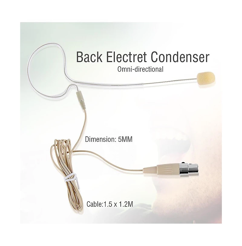 Pyle In-Ear Mini Xlr Omni-Directional Microphone – Compatible with Shure System
