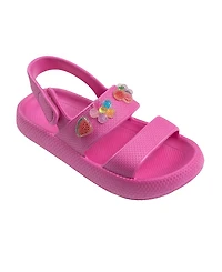 Bebe Little Girls Cute and Comfortable Summer with Charms Sandals