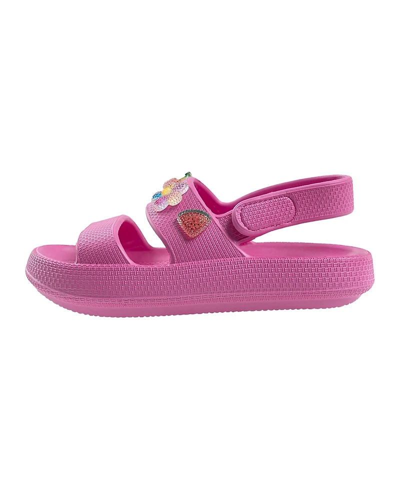 Bebe Little Girls Cute and Comfortable Summer with Charms Sandals