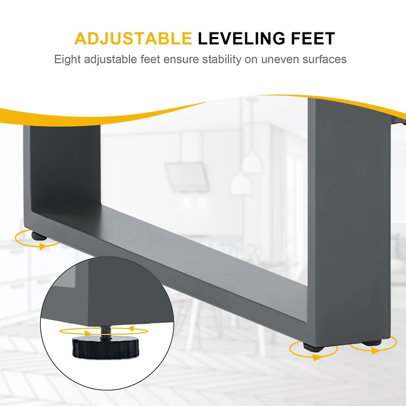 Aoodor Stylish and Durable Aluminum Outdoor Coffee Table Grey