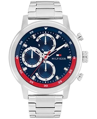 Tommy Hilfiger Men's Multifunction Silver-Tone Stainless Steel Bracelet Watch
