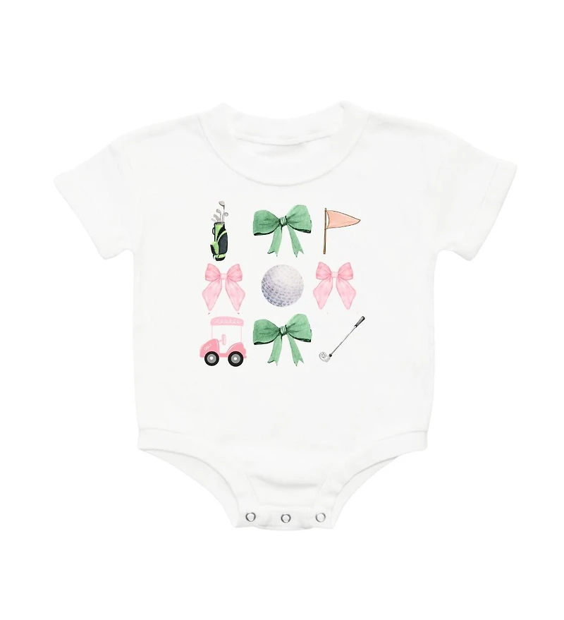Sweet Wink Baby Girls Coquette Golf Short Sleeve Romper