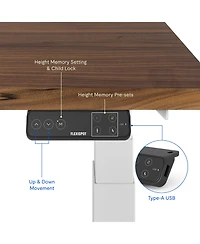 Flexispot E7-commercial W Electric Adjustable Standing Desk, Black Walnut Top